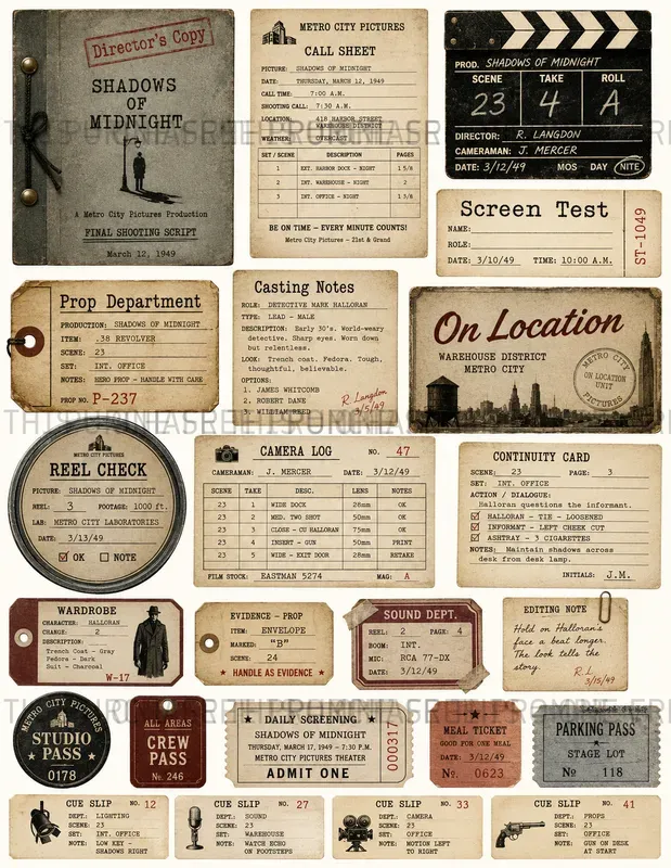 Film Production Paper Ephemera