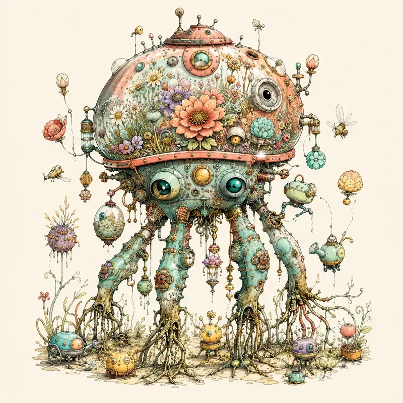 Whimsical Alien Machine Worlds
