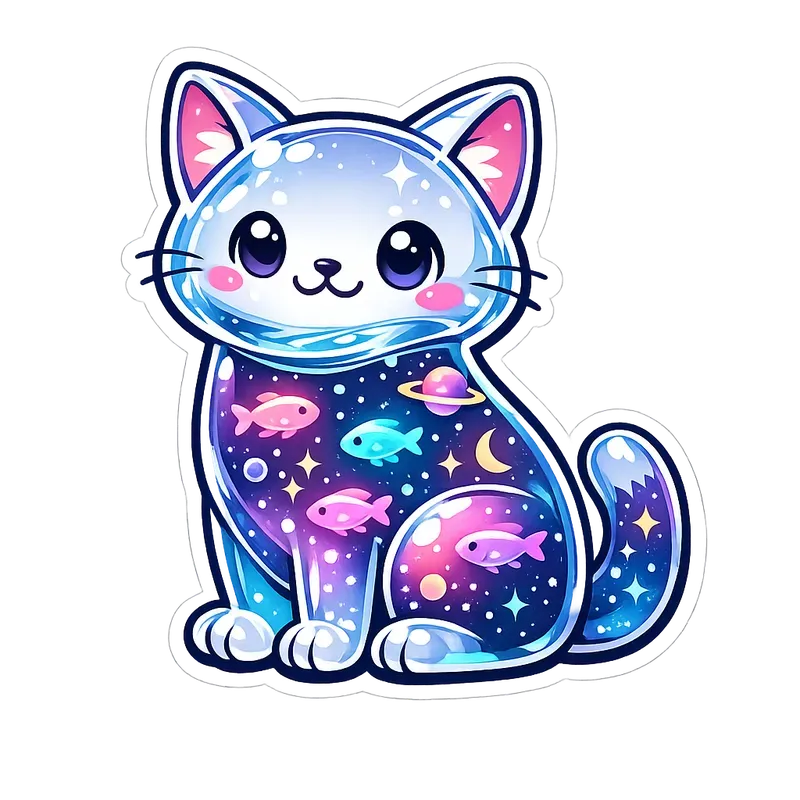 Galactic Aquarium Glass Stickers