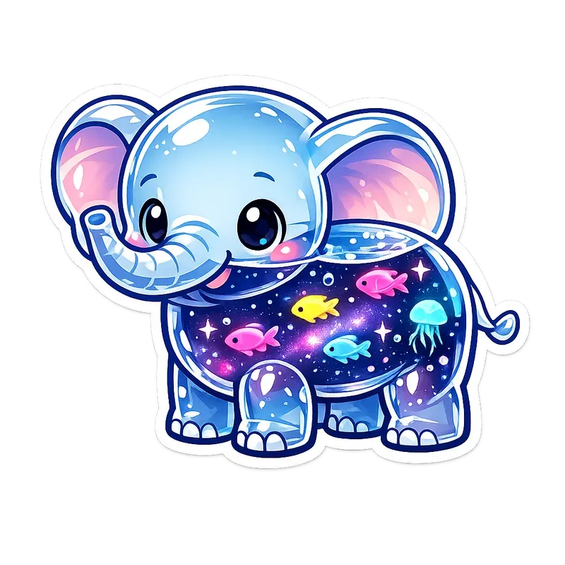 Galactic Aquarium Glass Stickers