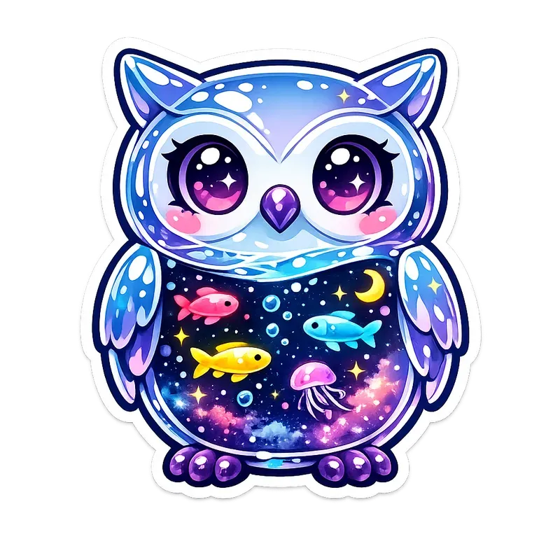 Galactic Aquarium Glass Stickers