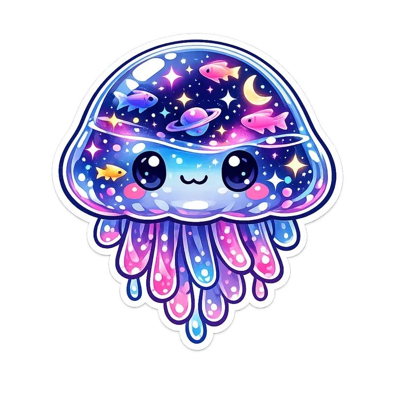 Galactic Aquarium Glass Stickers