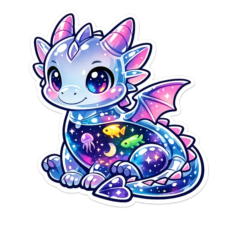 Galactic Aquarium Glass Stickers