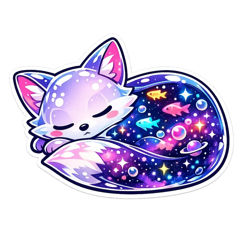 Galactic Aquarium Glass Stickers