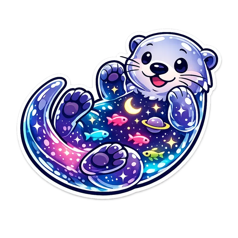 Galactic Aquarium Glass Stickers