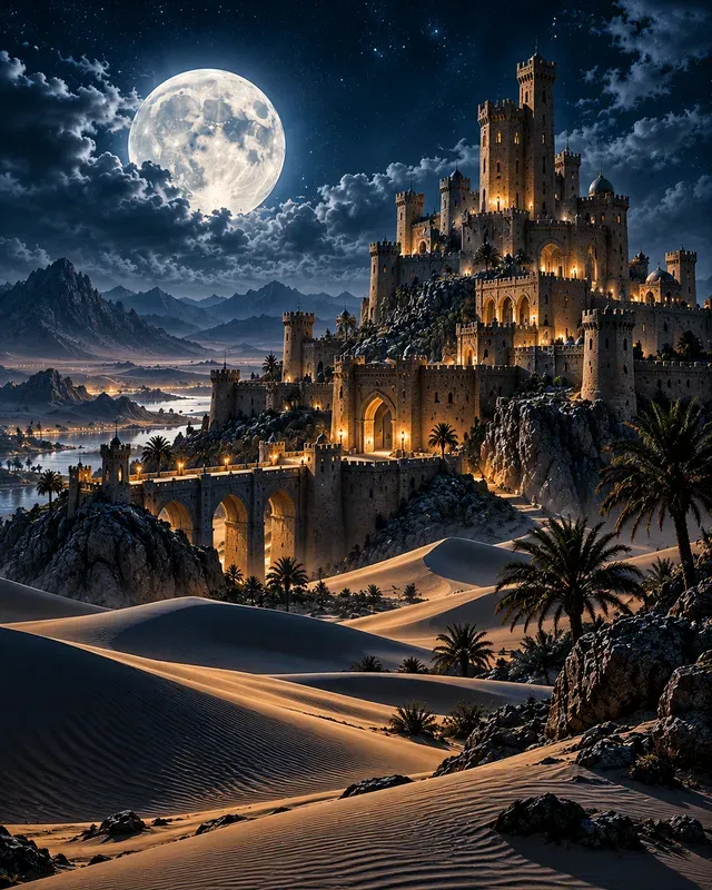 Moonlit Castle Posters