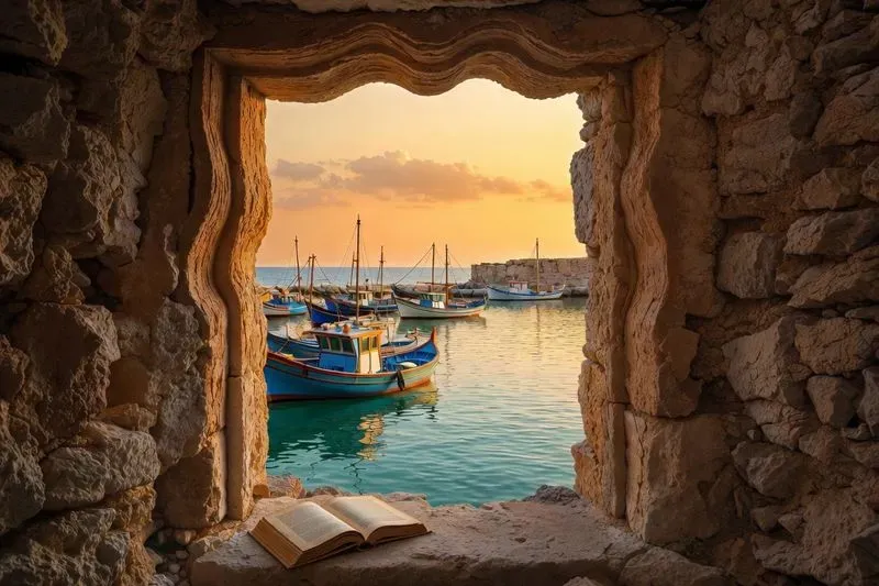 Mediterranean Window Views Art Posters