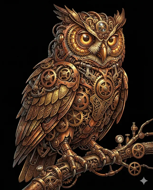 Intricate Steampunk Mechanical Art