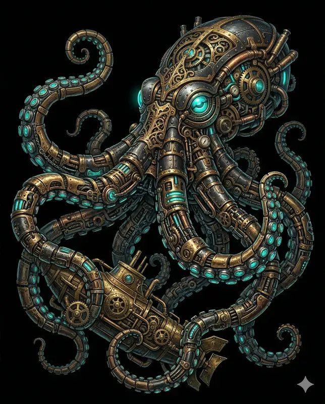 Intricate Steampunk Mechanical Art