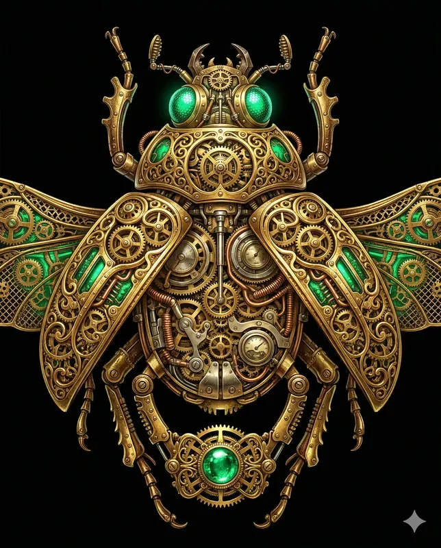 Intricate Steampunk Mechanical Art