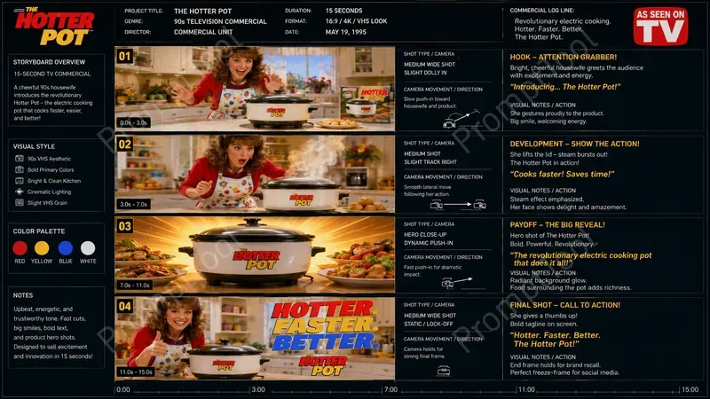 Tv Storyboard Generator 90s Ads