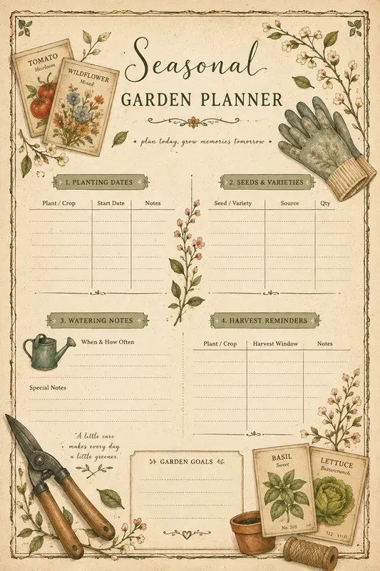 Vintage Illustrated Home Guide Pages