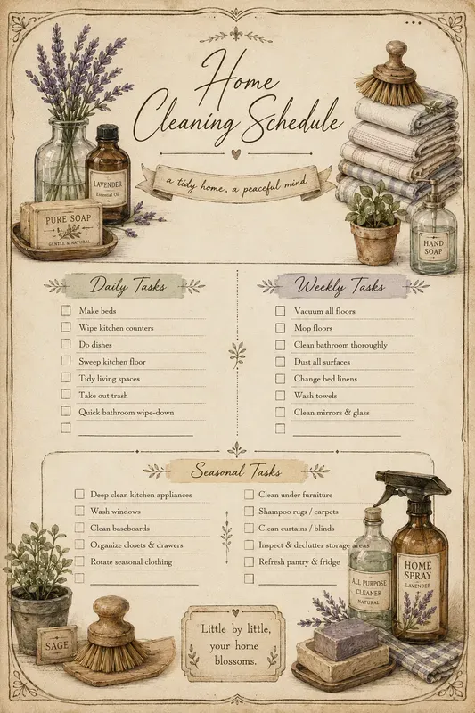 Vintage Illustrated Home Guide Pages