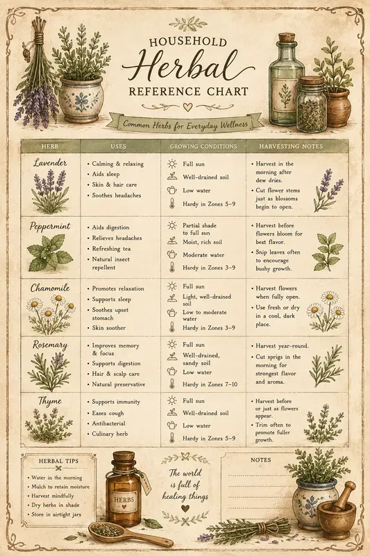 Vintage Illustrated Home Guide Pages