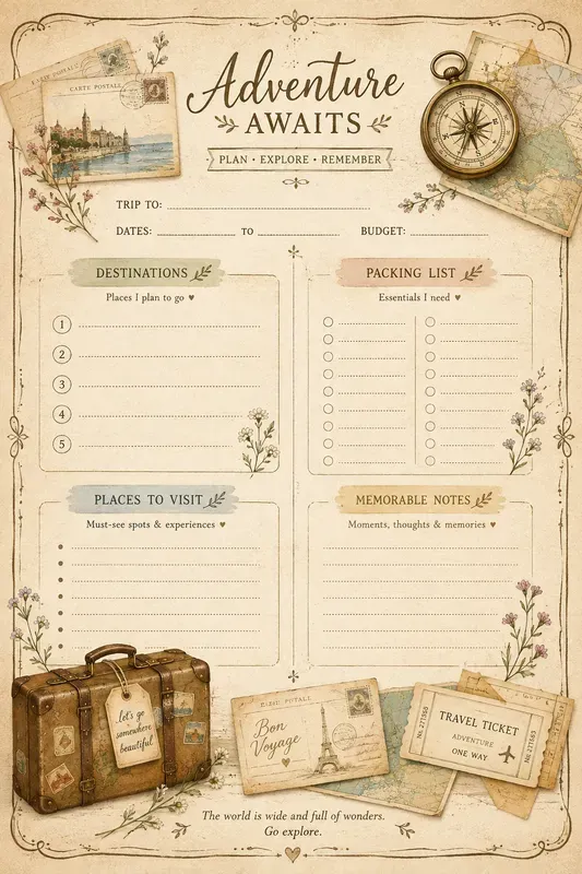 Vintage Illustrated Home Guide Pages