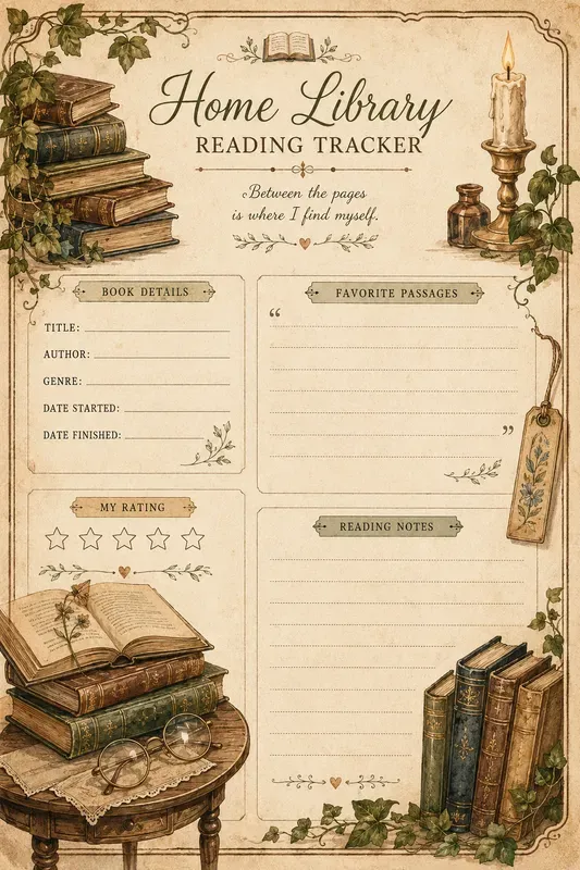 Vintage Illustrated Home Guide Pages