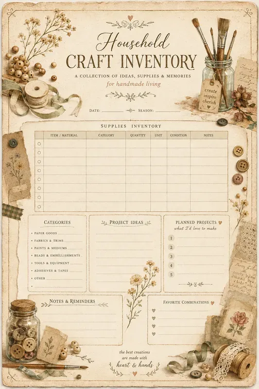 Vintage Illustrated Home Guide Pages