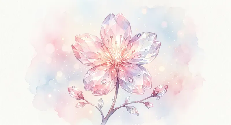 Closeup Crystal Floral Petals