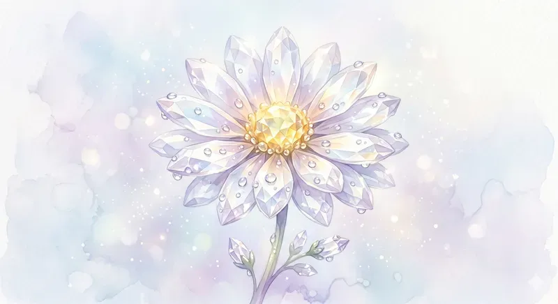 Closeup Crystal Floral Petals