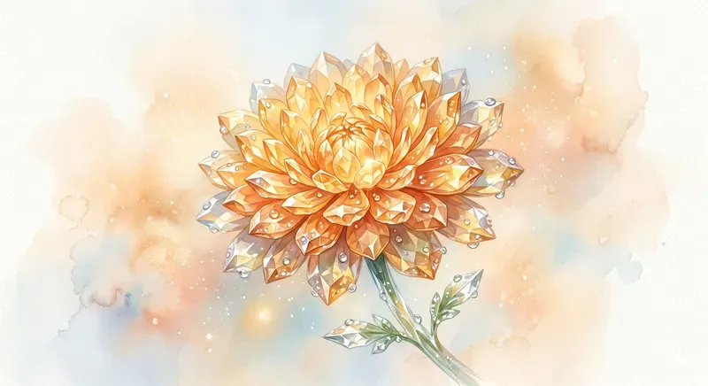 Closeup Crystal Floral Petals