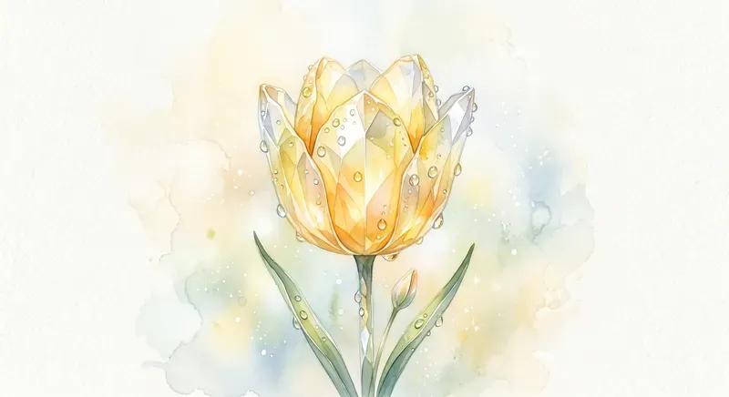 Closeup Crystal Floral Petals