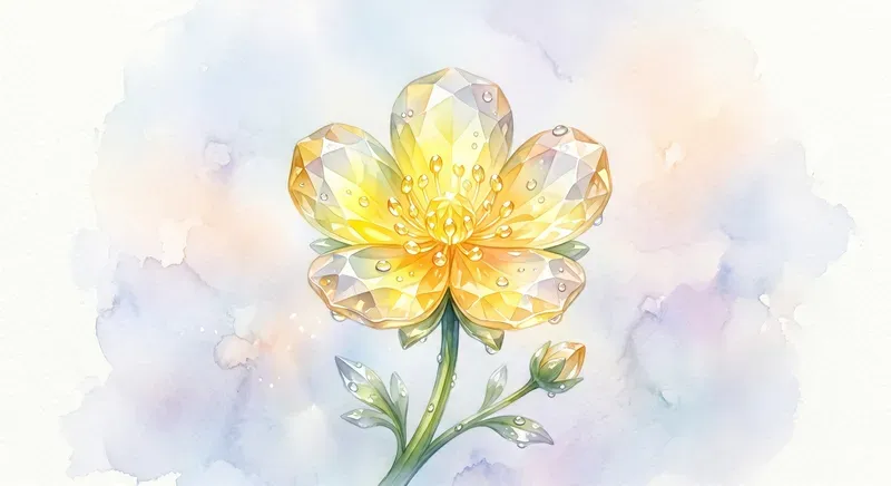 Closeup Crystal Floral Petals