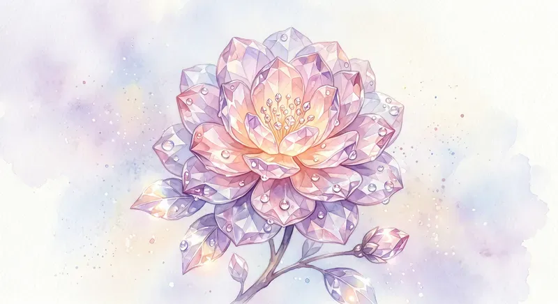Closeup Crystal Floral Petals