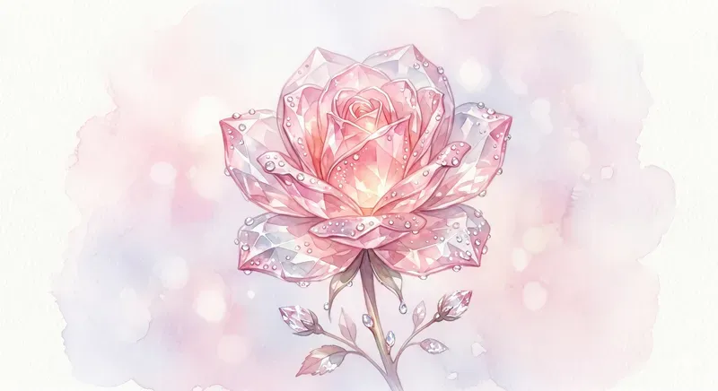 Closeup Crystal Floral Petals