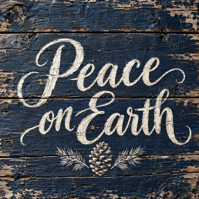 Rustic Farmhouse Holiday Sign Mockup Art
