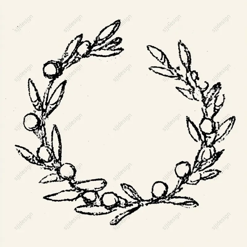 Vintage Wedding Line Art