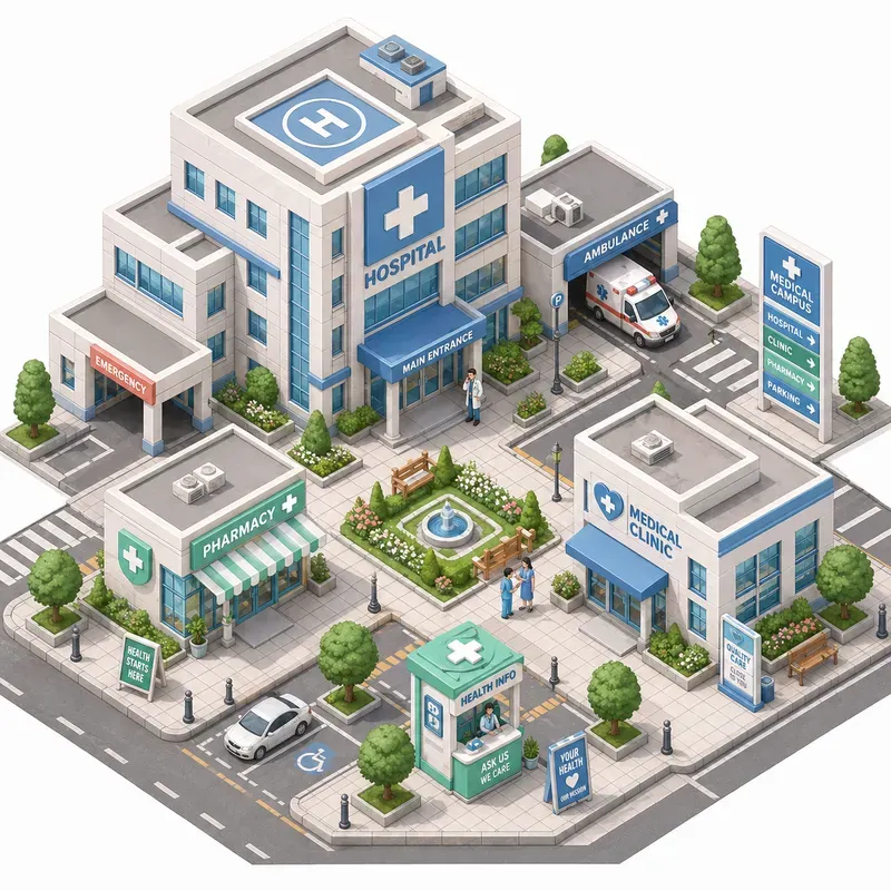 Isometric Microcity Scene Icons