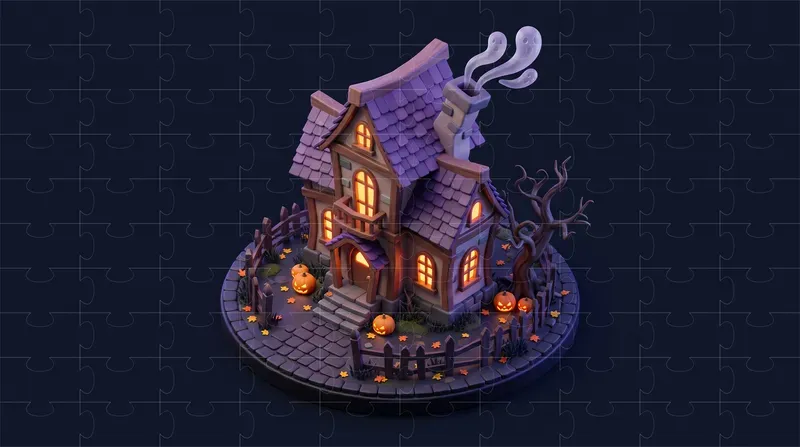 Cute 3D Isometric Halloween Game Assets