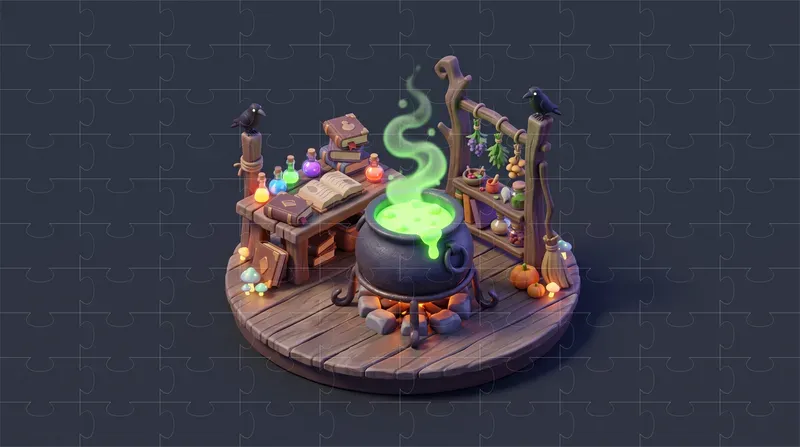 Cute 3D Isometric Halloween Game Assets