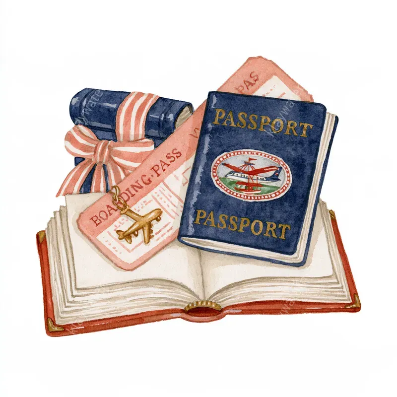 Vintage Airline Storybook Cliparts