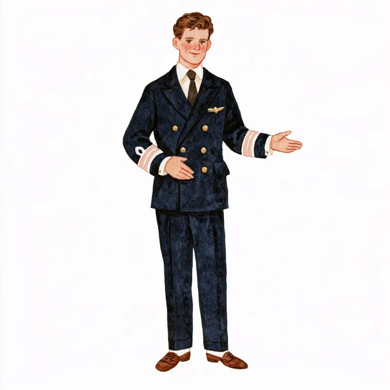 Vintage Airline Storybook Cliparts