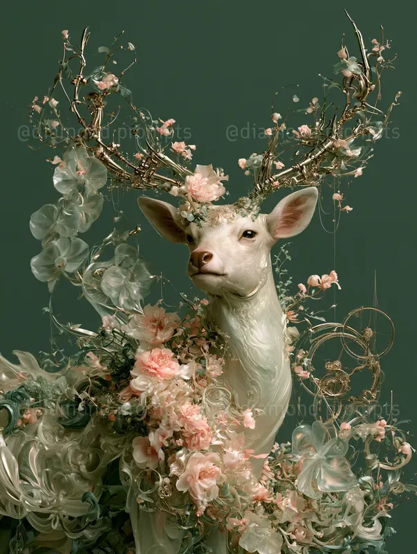Surreal Cyberpunk Rococo Art