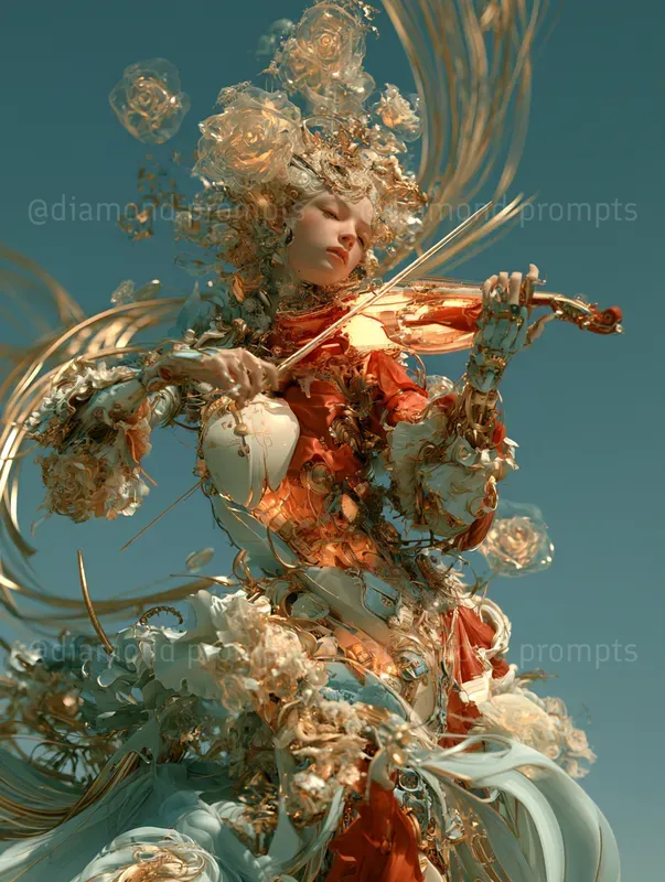Surreal Cyberpunk Rococo Art