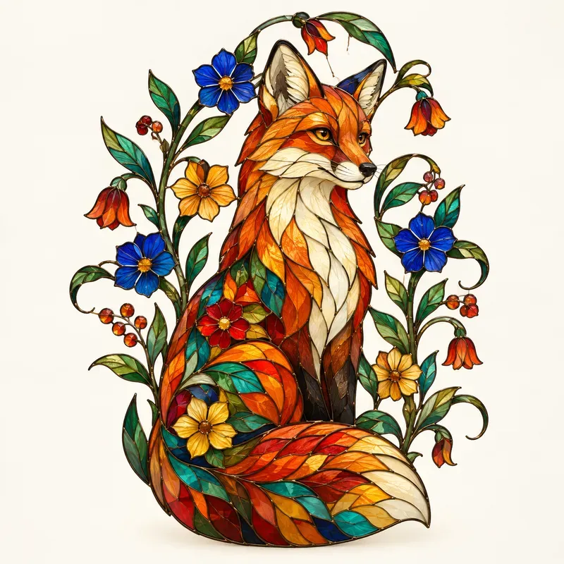 Stained Glass Animal Art