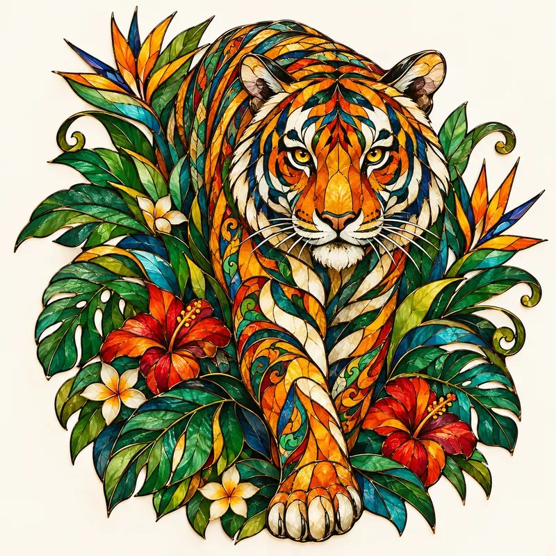 Stained Glass Animal Art