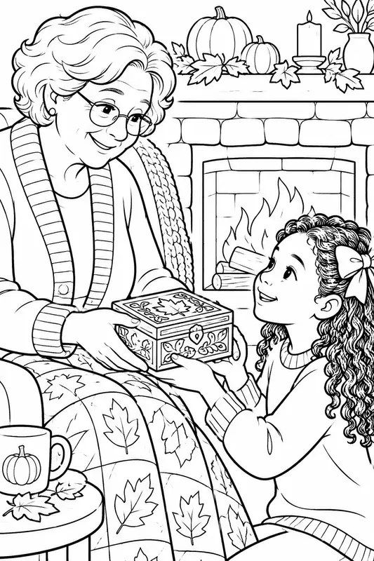 Thanksgiving Memory Stories Coloring