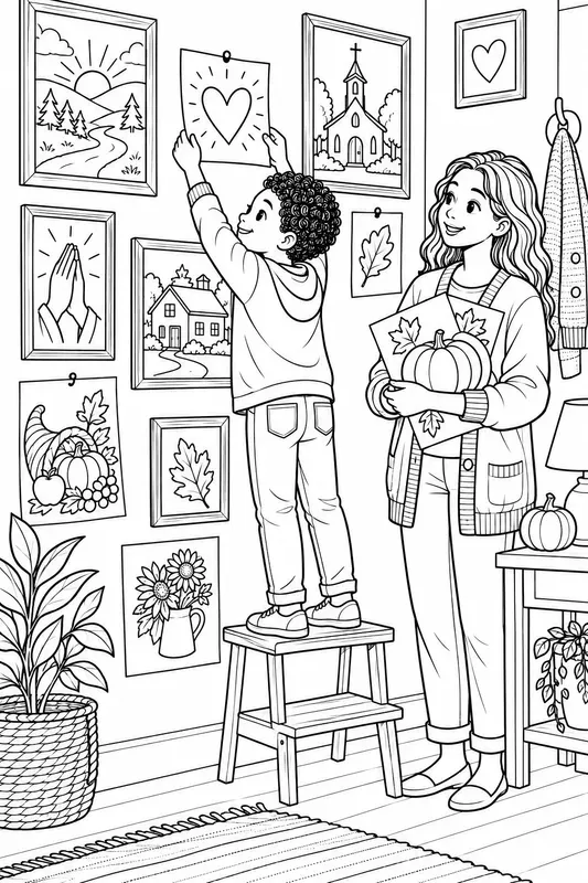 Thanksgiving Memory Stories Coloring