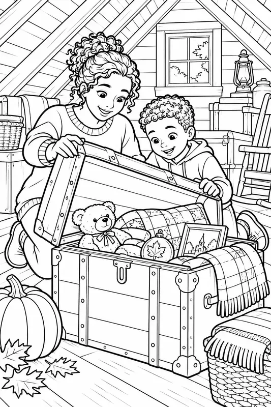 Thanksgiving Memory Stories Coloring