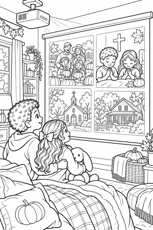 Thanksgiving Memory Stories Coloring