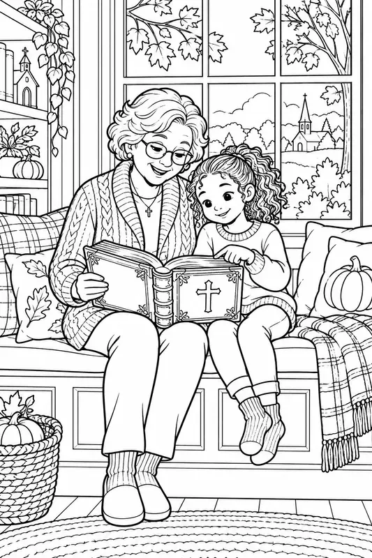 Thanksgiving Memory Stories Coloring