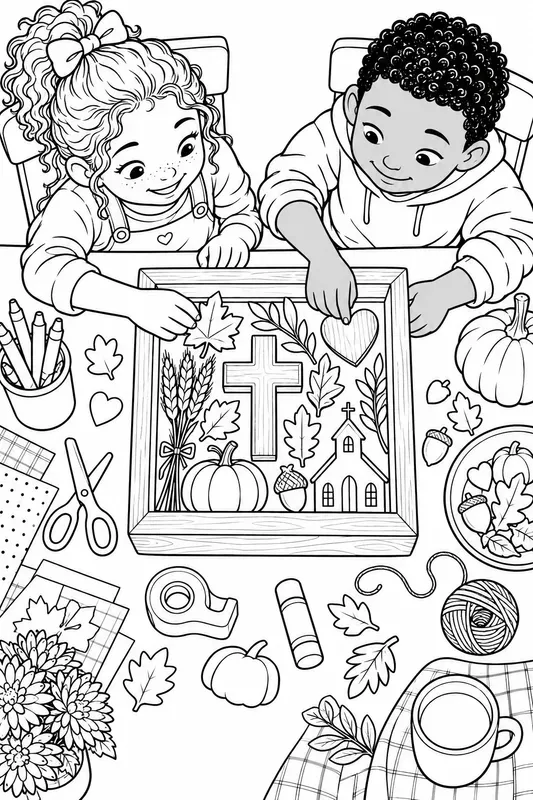 Thanksgiving Memory Stories Coloring