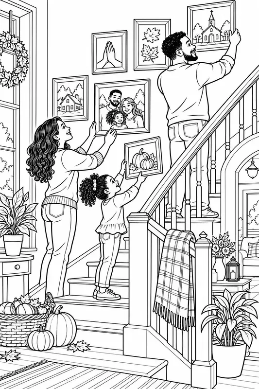 Thanksgiving Memory Stories Coloring