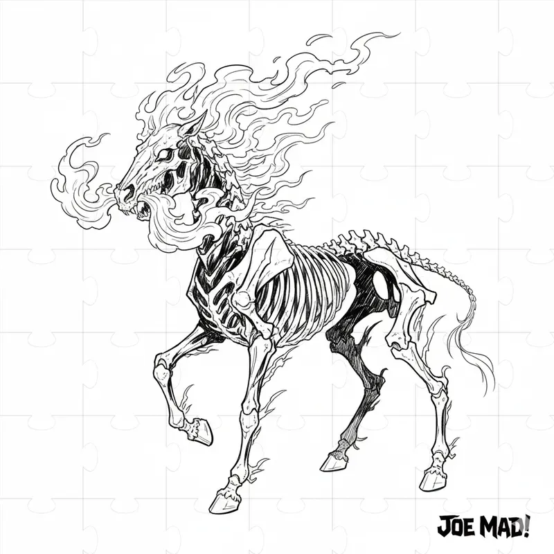 Black And White Line Art Illustrations