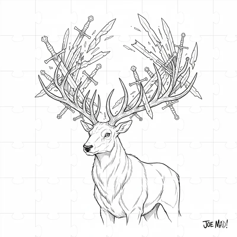 Black And White Line Art Illustrations