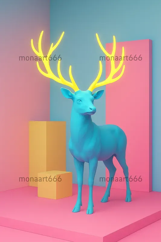 Neon Pop Surrealism 3D