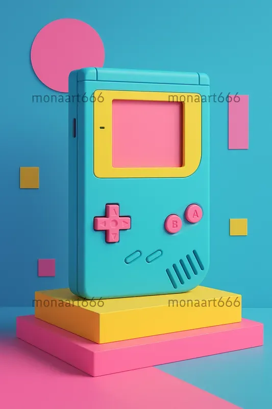 Neon Pop Surrealism 3D